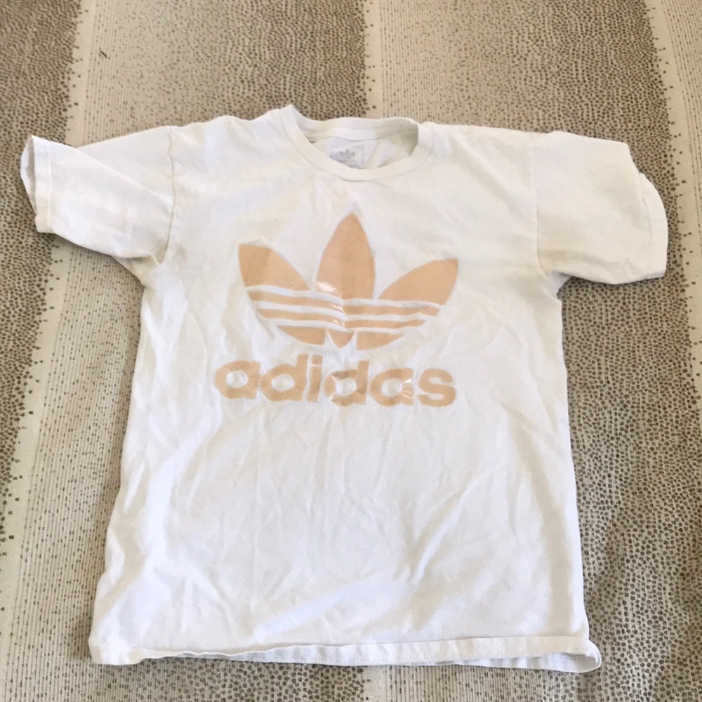 Adidas rose gold tee shirt